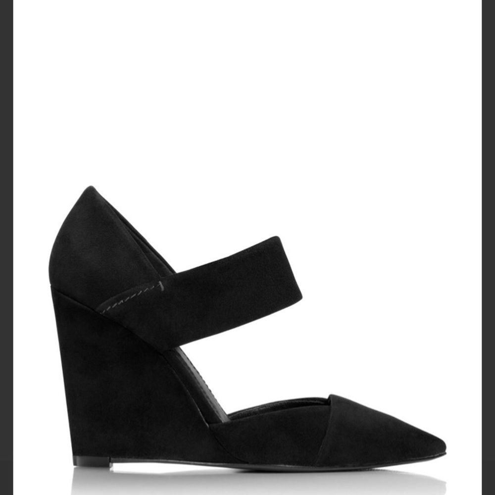 Tory Burch Saray black suede wedges
